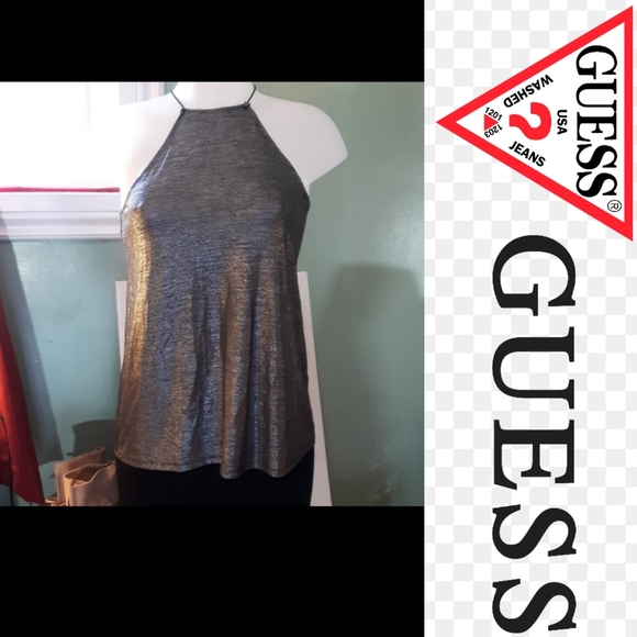 Like new size xxs Guess silver dress tank top - Picture 2 of 12